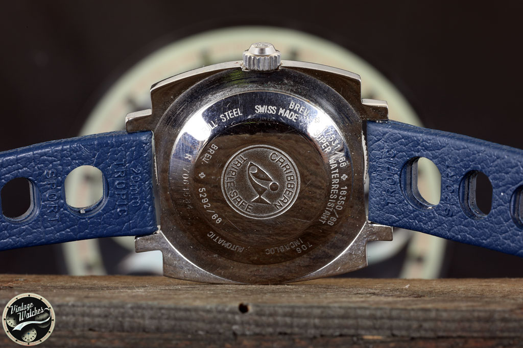 PHILIP WATCH CARIBBEAN 1500 SQUARE BLUE RARE DIVING WATCH 1970s 9 image 411
