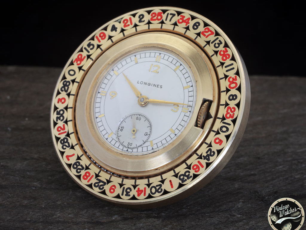 longines roulette rose goled vintage watches mazzariol uai
